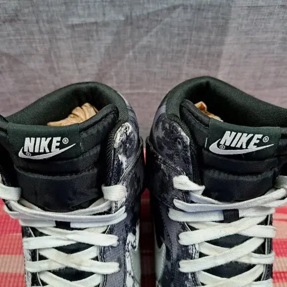 %Nike Dunk Sky High Print Black Sneakers Womens 543258-004 Size 10 / A 23 - Picture 10 of 13